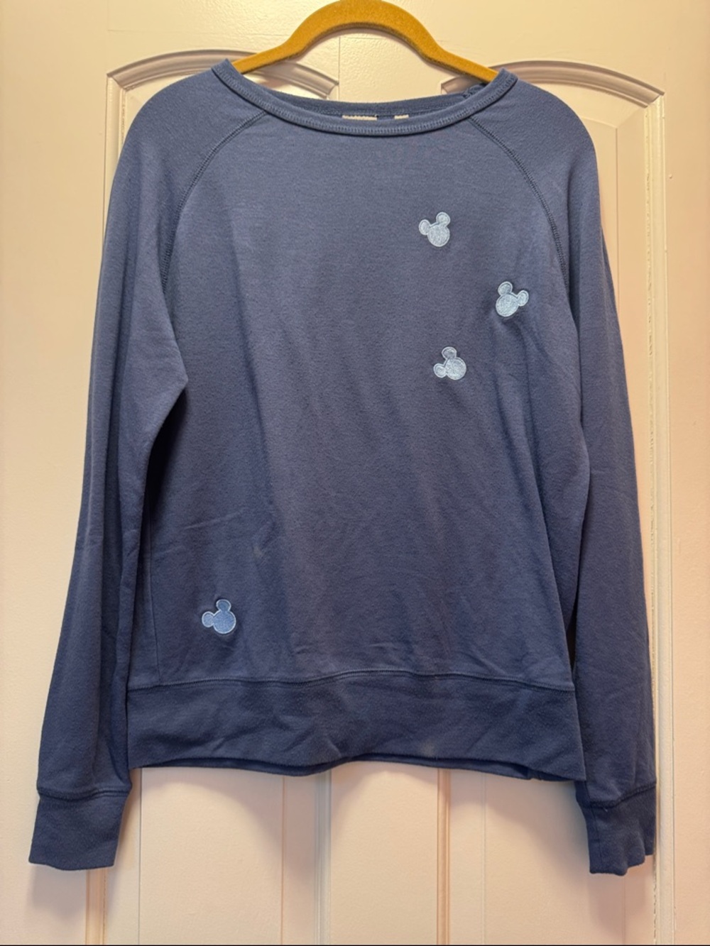Junk Food Clothing Navy Blue Mickey Patch Pullover Sweatshirt